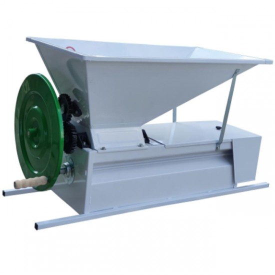 Zdrobitor manual de struguri cu desciorchinator cuva inox 1200 kg/h Zdrobitor manual de struguri cu desciorchinator cuva inox 1200 kg/h