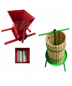 Zdrobitor de struguri manual 350KG/H + Teasc/Presa 35L 
