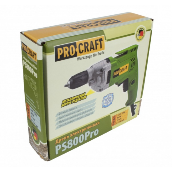 Bormasina Procraft PS800PRO, 800W, 1150 RPM, mandrina 10mm cu variator