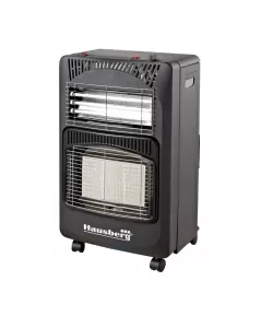 Soba gaz si electric Hausberg HB 1020, aprindere electrica, 4.2kW, Negru