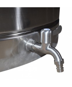 Butoi INOX 315 L cu capac flotant si canea