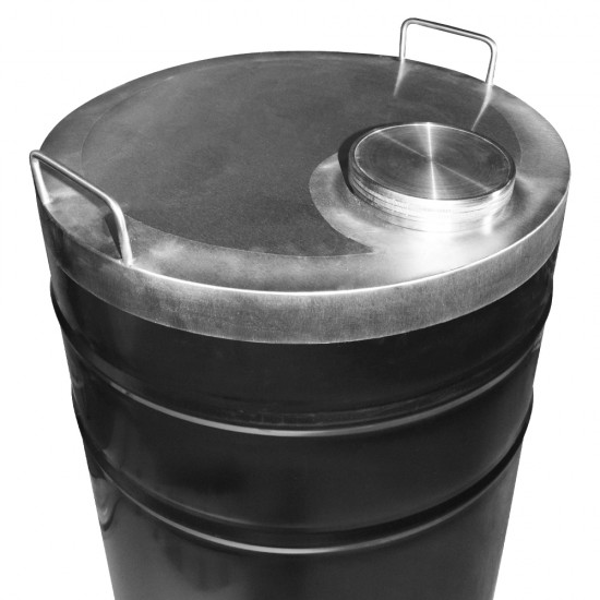 Butoi din inox 180L cu capac si canea