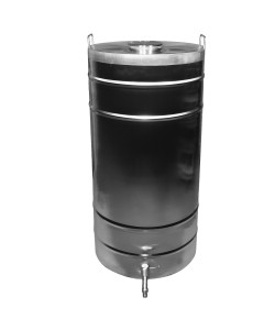 Butoi din inox 180L cu capac si canea