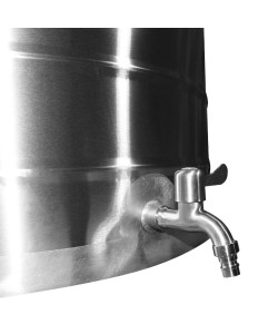 Butoi din inox 300L cu capac si canea