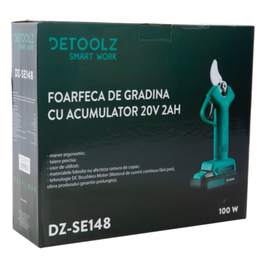 Foarfeca de gradina cu acumulator 20V 2Ah