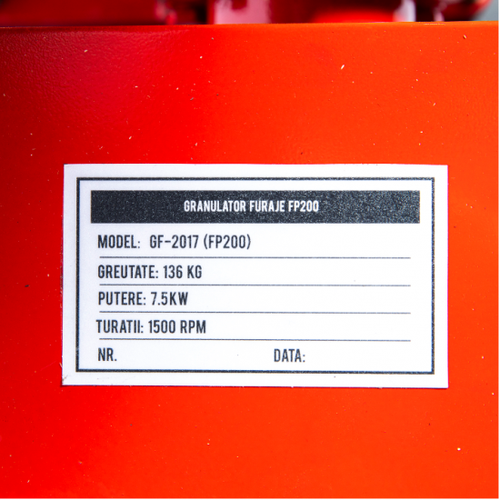 Granulator furaje FP200 - fara motor