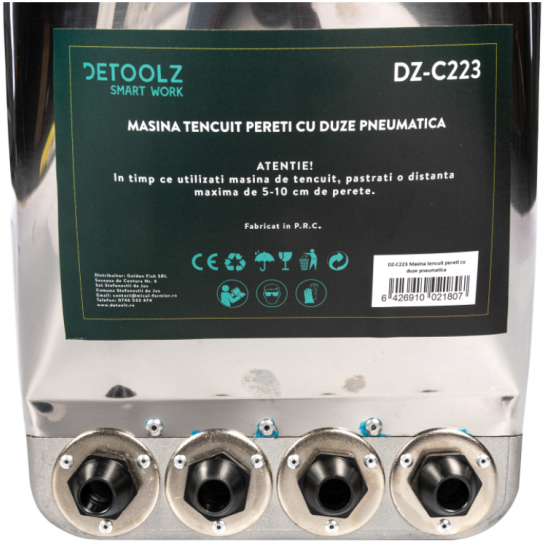 Masina pneumatica tencuit pereti cu duze