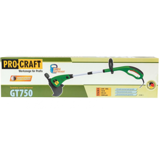 Trimmer electric 750W, 10000RPM, Procraft GT750, 300mm latime de taiere