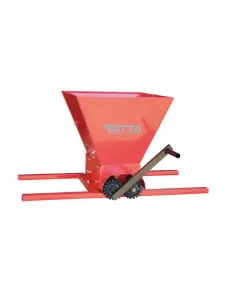 Zdrobitor de struguri Tatta TZ-1802 RS, capacitate maruntire 300 kg/h, cuva 25 l, Fier, Rosu Zdrobitor de struguri Tatta TZ-1802 RS, capacitate maruntire 300 kg/h, cuva 25 l, Fier, Rosu