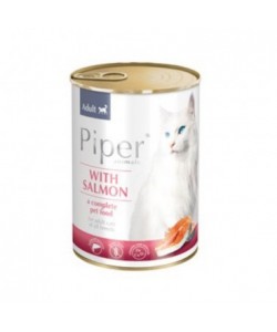 Hrana umeda pentru pisici, Piper Cat, carne de somon, 400 g