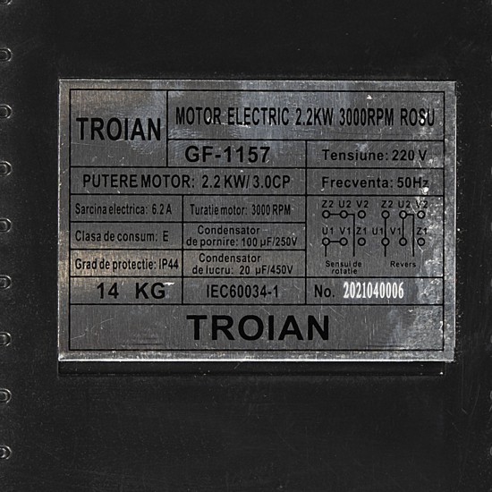 Motor electric 2.2 kw 3000rpm TROIAN ROSU