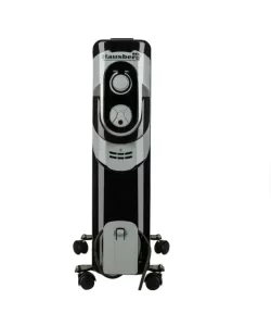 Calorifer electric , 2000 W, 9 elementi, 3 nivele de putere, termostat reglabil, Negru Calorifer electric , 2000 W, 9 elementi, 3 nivele de putere, termostat reglabil, Negru