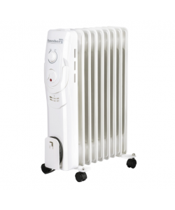 Calorifer electric,  9 elementi, 3 nivele de putere, termostat reglabil, Alb