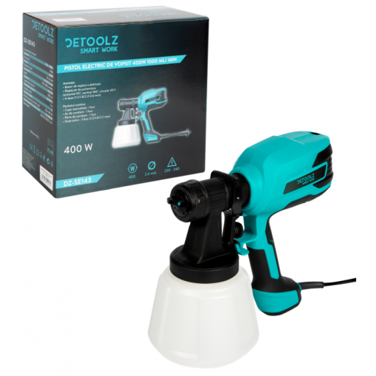 Pistol electric de vopsit DETOOLZ 350W 1000 ml/min