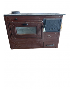 PRODUS RESIGILAT  SOBA PE LEMNE CU PLITA SI CUPTOR TIP A 80X44X75 CM, MARO, COS STANGA 1