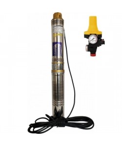 SET POMPA SUBMERSIBILA DE MARE ADANCIME, DDT, 4QJD2-8, 1100 W, 8 TURBINE, INOX+ PRESOSTAT ELECTRONIC AUTOMAT