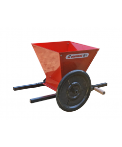 Zdrobitor de struguri manual Elefant, tambur aluminiu, cuva 30L
