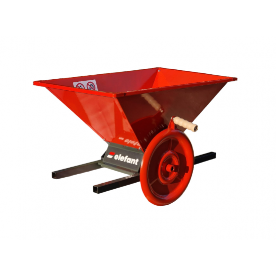 Zdrobitor de struguri manual Elefant, tambur aluminiu, cuva 55L