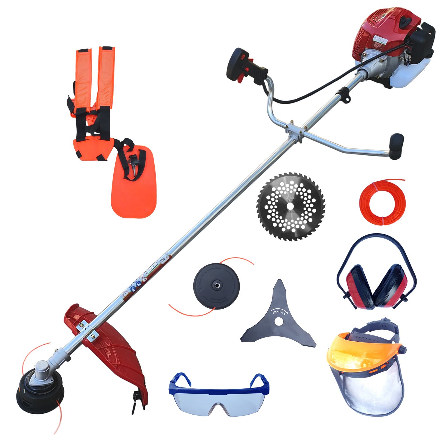 motocoasa 4 timpi procraft t5600 7.5 cp Motocoasa benzina Craft Tech 6100 Ultra, 8 Accesorii, 6 CP, 4.5kW, motor 2 timpi, functie Easy Start, Rosu