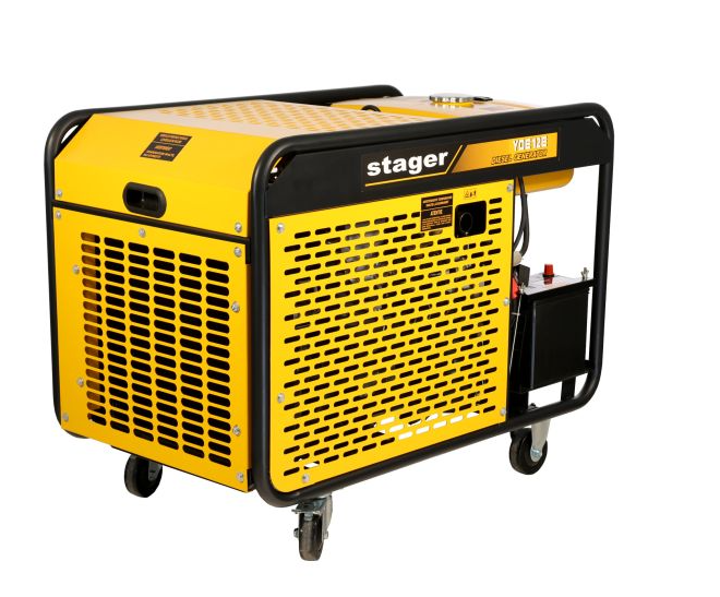 Stager YDE12E Generator open-frame 10kVA, 39A, 3000rpm, monofazat, diesel, pornire electrica