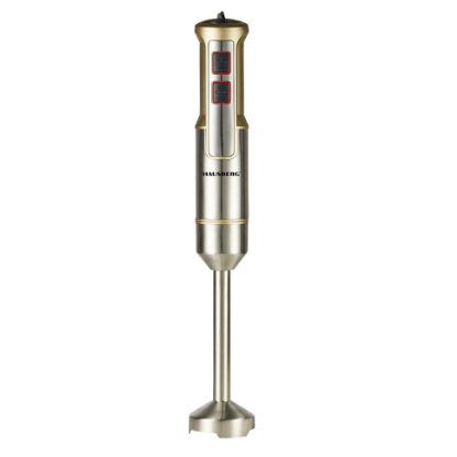 Blender de mana Hausberg HB-7668AU, 1000 W, 2 viteze, lama din otel inoxidabil, motor cupru, Auriu-Inox
