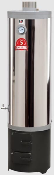 Ansamblu boiler inox 120L, cu focar Economic
