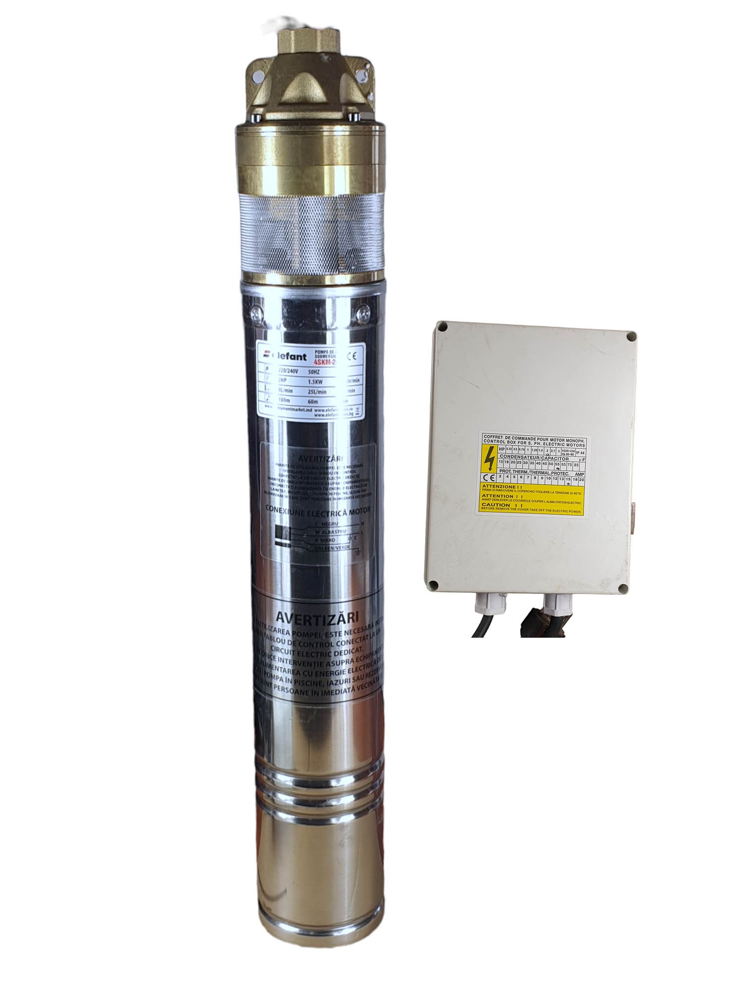 Pompa submersibila Elefant 4SKM200, 1500 W