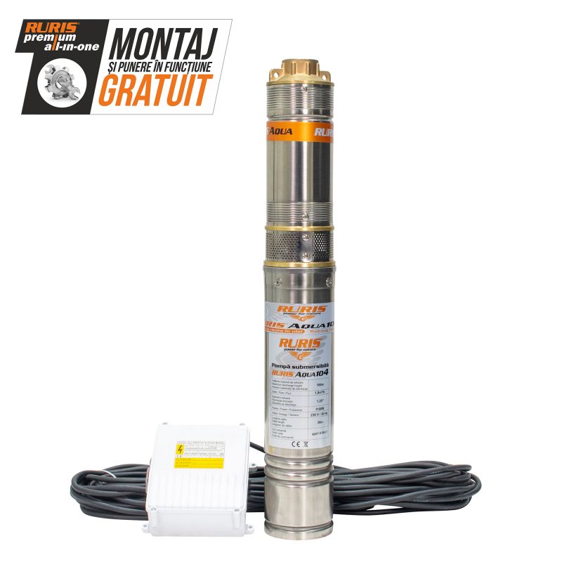 Pompa submersibila Ruris Aqua 104, 1100 W, 100 m