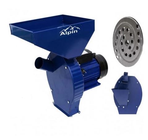 Pachet Moara cereale Alpin Profi, stiuleti si legume (3 in 1), cu ciocanele + razatoare, 3.8KW, 300Kg/Ora
