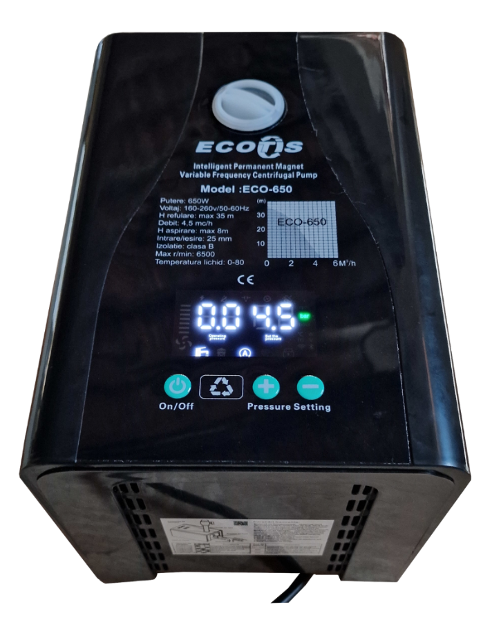 sistem de monitorizare a presiunii în anvelope tpms Pompa pentru ridicarea presiunii cu turatie variabila ECO 650