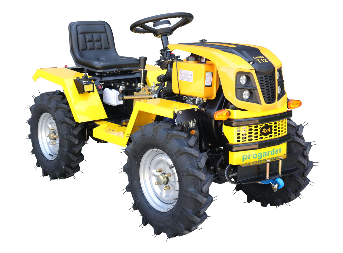 cutie viteze dacia papuc 1.9 diesel 4x4 ProGARDEN Campo T12 Minitractor V25.1 4x4, 12CP, diesel, hidraulica fata-spate, roti 6.00-12