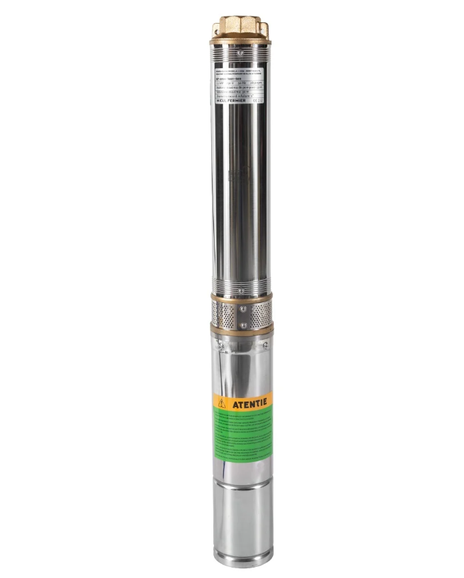 Micul Fermier Pompa submersibila Micul Fermier, 1.1 kW, debit maxim 6300 l/h, inaltime maxima de pompare 53m, 8 turbine