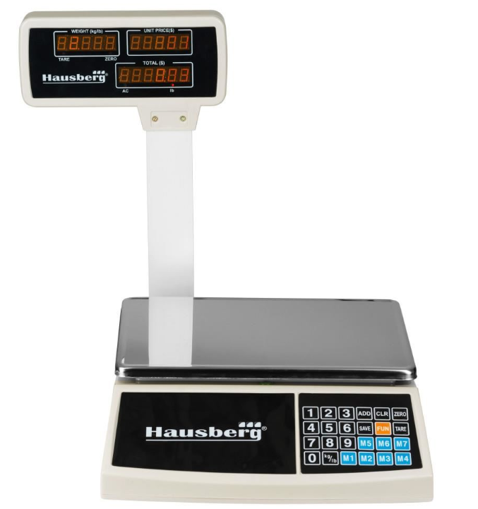 Hausberg Cantar electronic Hausberg HB6051, Afisaj LCD luminos, Capacitate 30kg