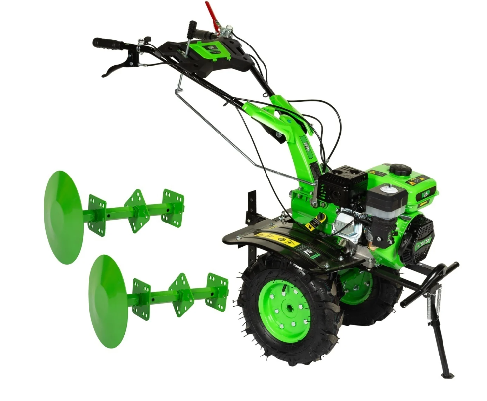 Outdoor Power Equipment Motocultor Micul Fermier, 8.5CP, 212cc, motor pe benzina 4 timpi, 3 trepte de viteza, pornire manuala, cu roti