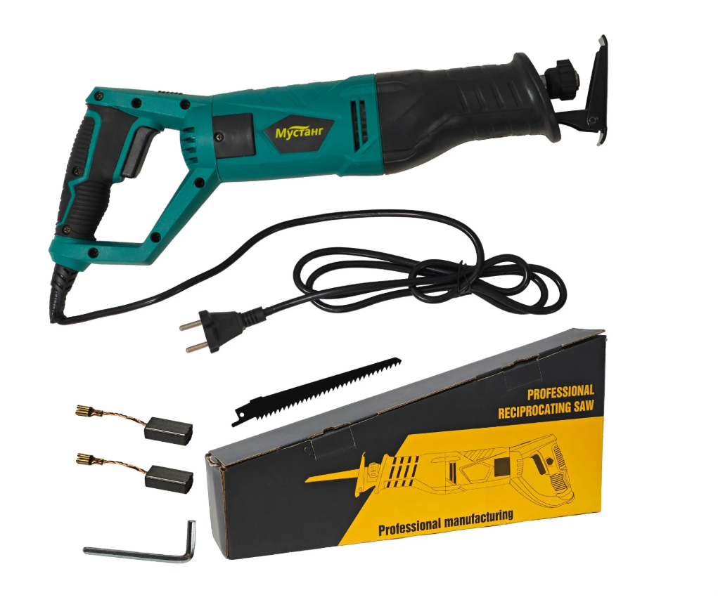 Fierastrau pendular tip sabie DDT Mustang, Adancime de Taiere 200 mm Lemn, 8mm Otel, 12mm Aluminiu, 1100 W, Viteza Variabila 2700 rpm