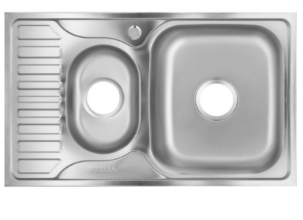 Chiuveta Freddo SN 9023S, 2 Cuve, Anticalcar, Inox, pentru blat 78x49 cm - cuva pe STANGA