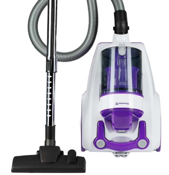 Aspirator fara sac Hausberg HB-2060 Cyclone Vacuum Cleaner, 3L, 1400W, 85dB - Alb/Mov