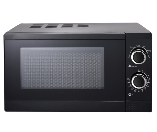 Cuptor cu microunde Hausberg HB8005NG, 20 L, 700 W, Mecanic - Negru
