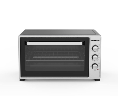Cuptor electric Hausberg HB-9250NG, Capacitate 55 Litri, Putere 1400 W, Termostat - Gri/Negru