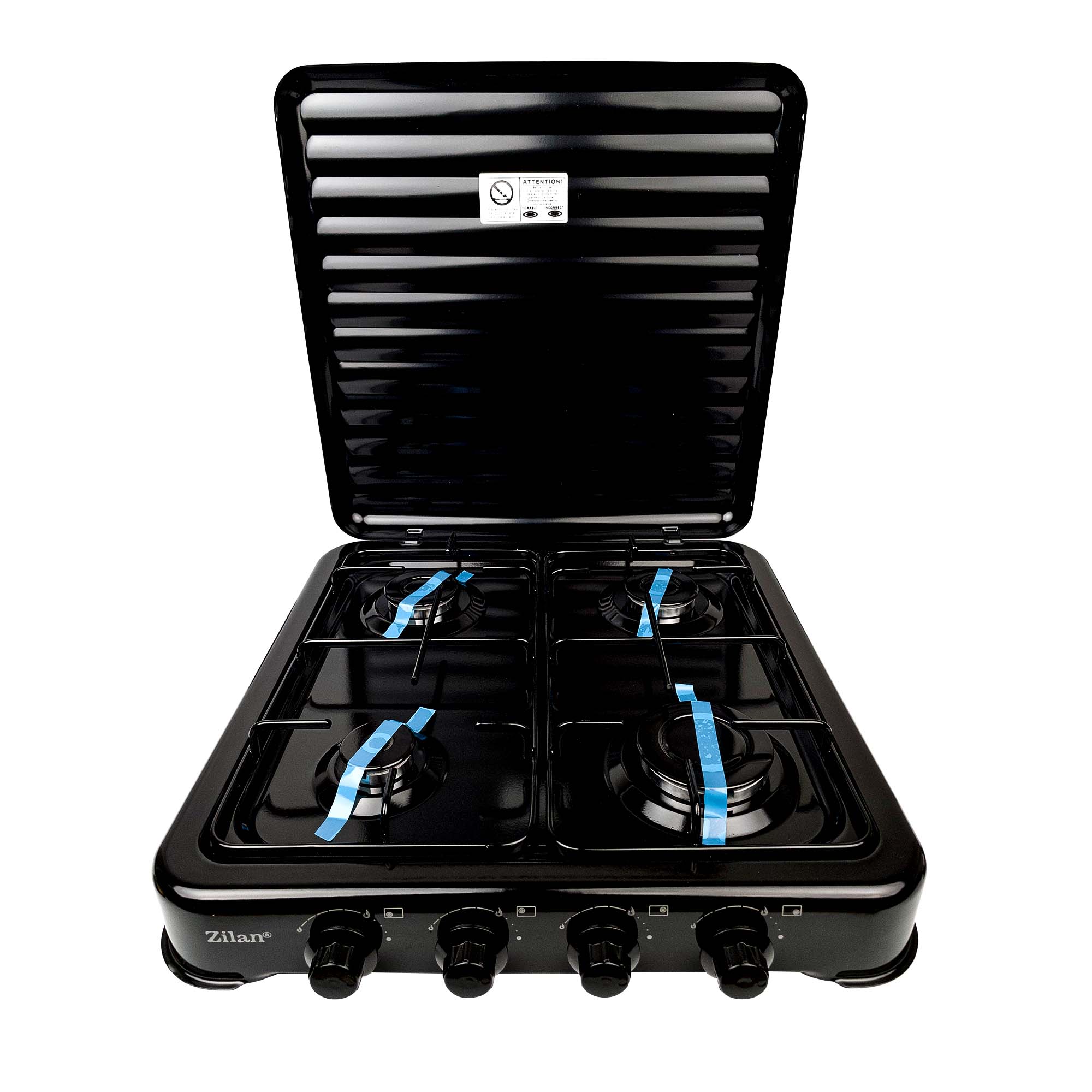 aragaz zanussi Aragaz 4 ochiuri ZILAN ZLN-7079,Negru Alimentare GPL butelie,