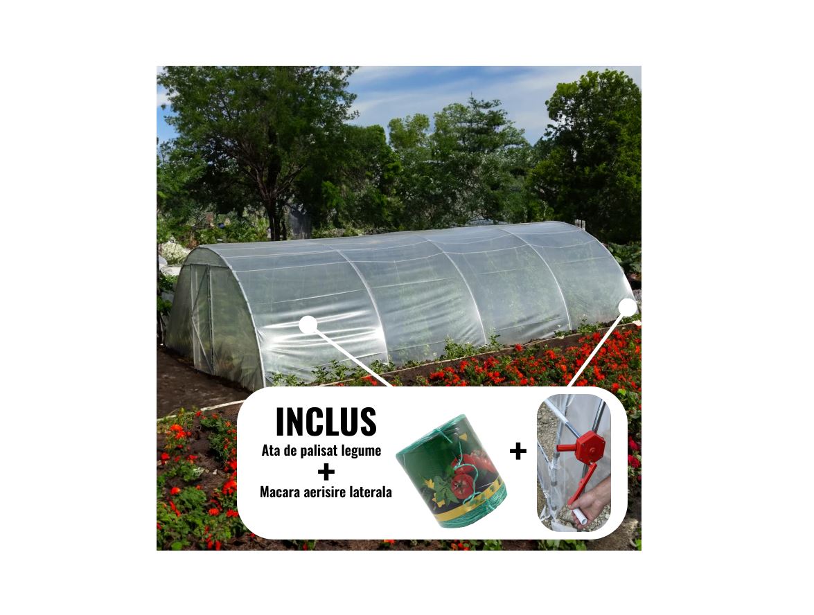 Solar legume 4,5 x 10 + Cadou ata palisare si macara folie