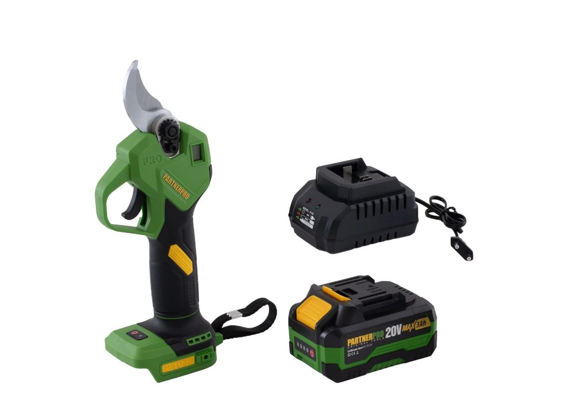 Gardening Foarfeca de gradina pe acumulator PARTNERPRO PP-FE3A, 1 x acumulator 20V / 3Ah , Brushless , 320 W