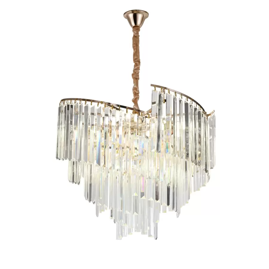 Chandeliers Candelabru Cristal Graysen 10x E27 Auriu