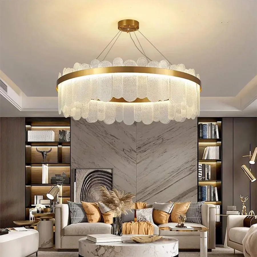 Chandeliers Candelabru LED cu Telecomanda Alvaro 128W Dimabil Auriu