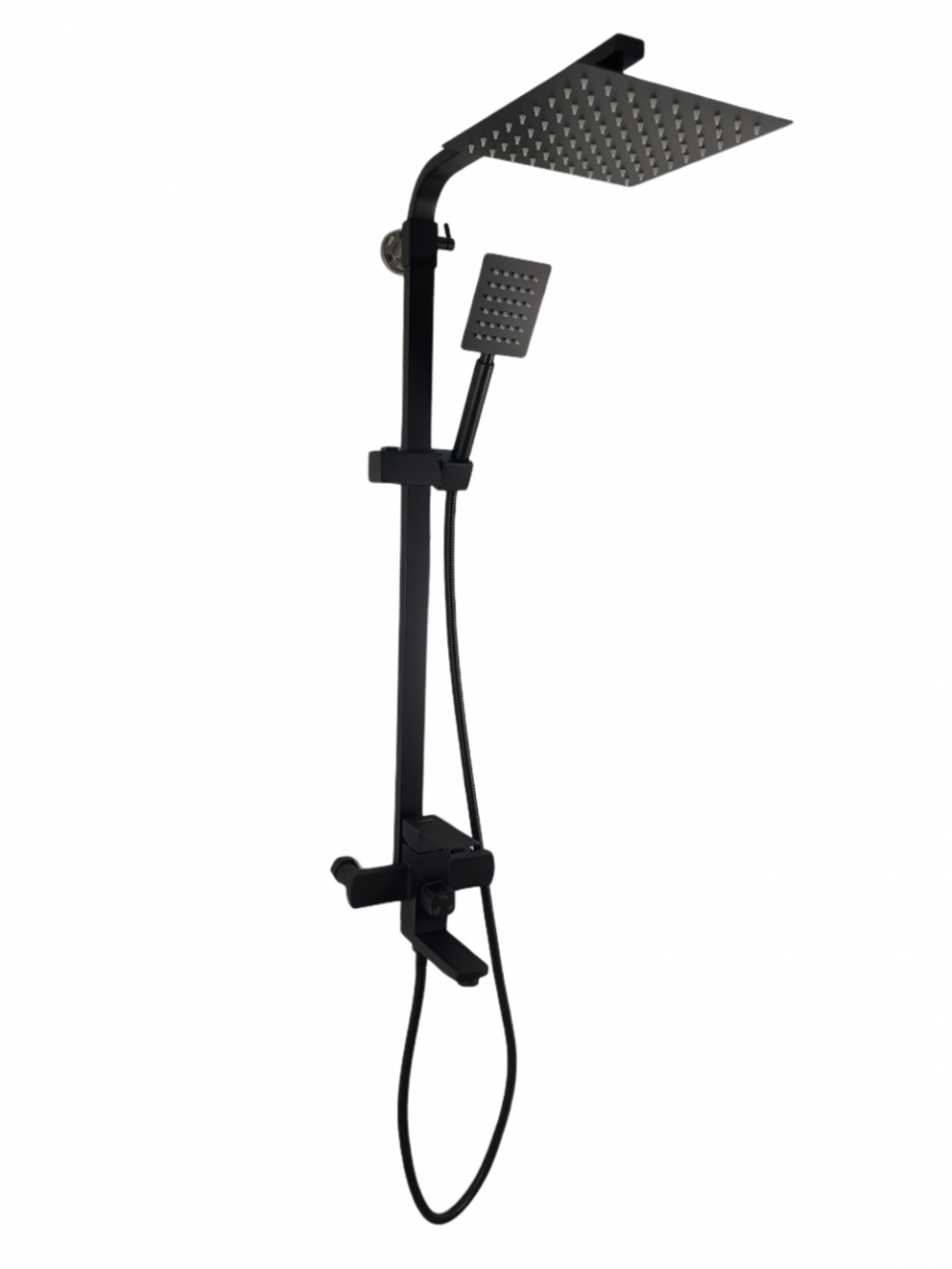 MIXXUS Coloana de dus Mixxus KUB-009-J NEGRU, 120 cm baterie si para, monocomanda, furtun flexibil