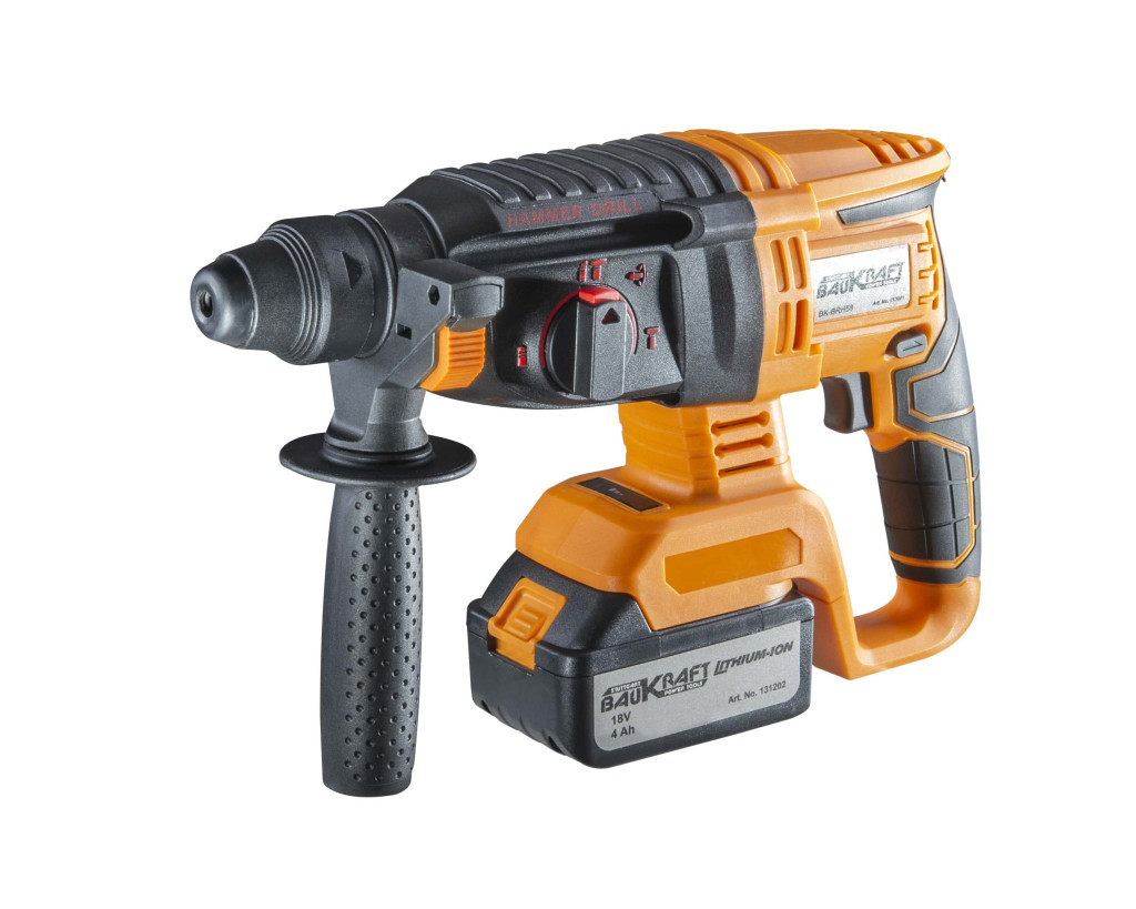 Baukraft Ciocan rotopercutor brushless SDS-plus 18V 4Ah BK-BRH58 Set