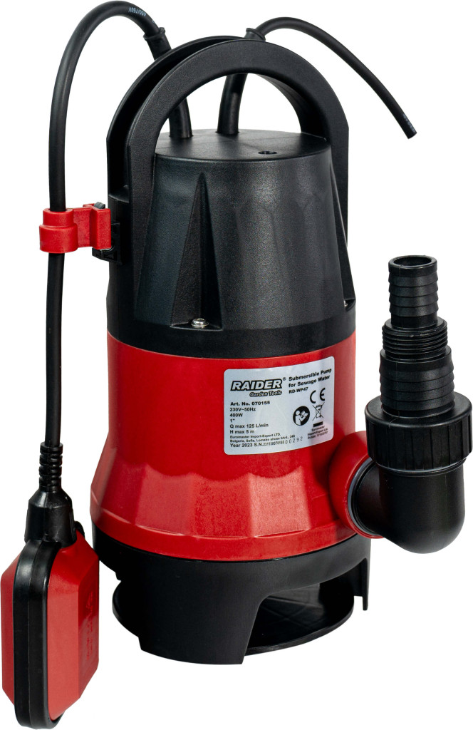 Raider Garden Tools Pompa submersibila apa murdara 400W 1"125L/min 35mm RD-WP47