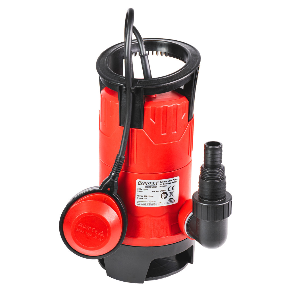 Raider Garden Tools Pompă submersibilă 550W 1" 208L/min 7m RD-WP63