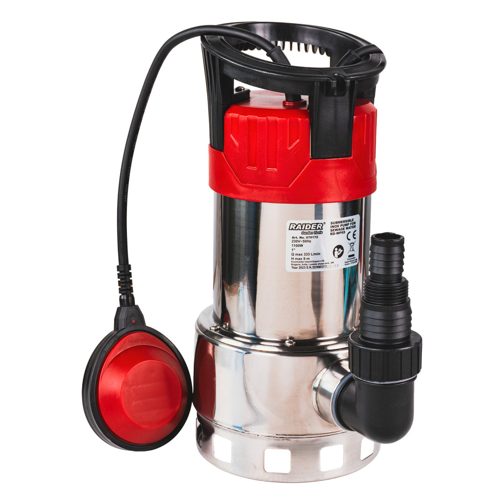Raider Garden Tools Pompă submersibilă 1100W 1" 333L/min 9m NOX RD-WP65