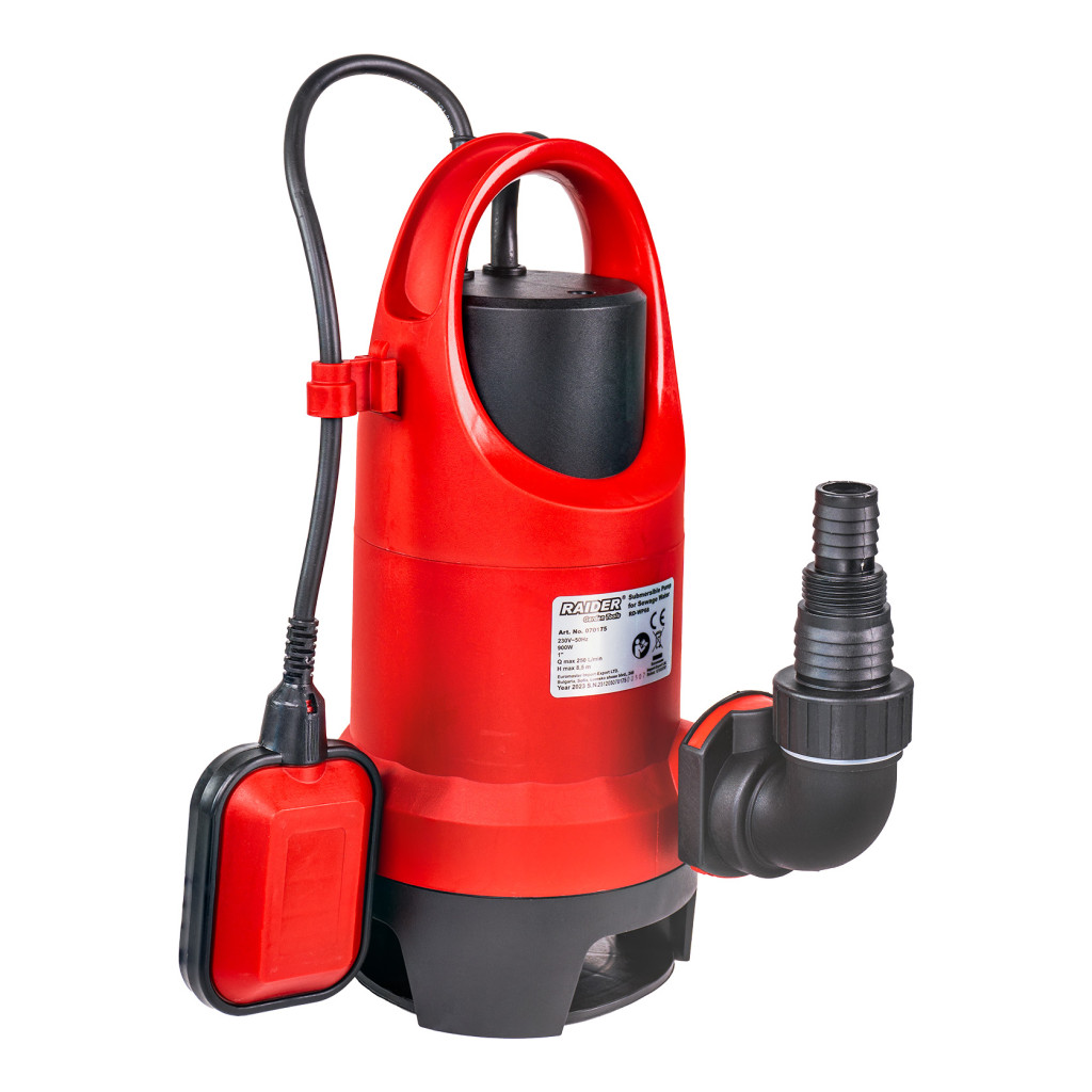 Raider Garden Tools Pompa submersibila 900W 1" 250L/min 8,5m 35mm RD-WP68